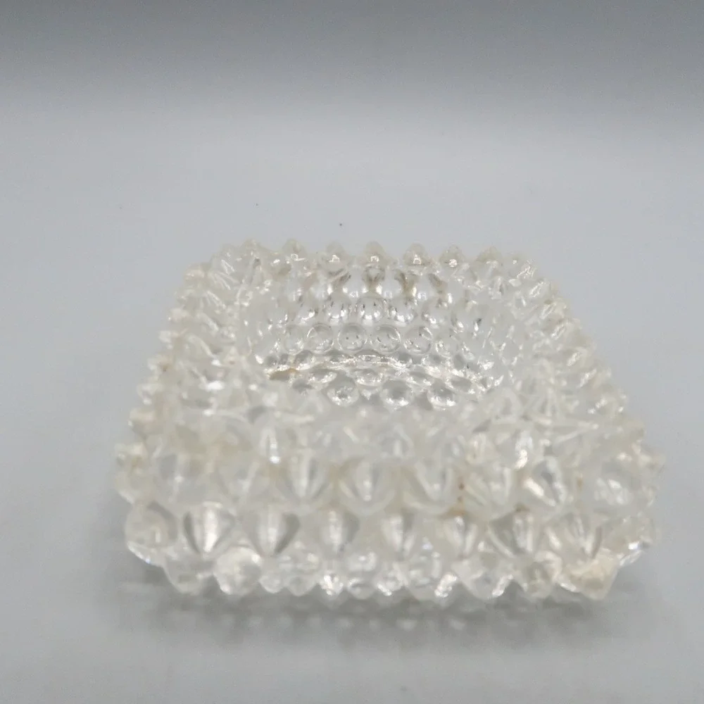Vintage Fenton Hobnail Glass Clear 3